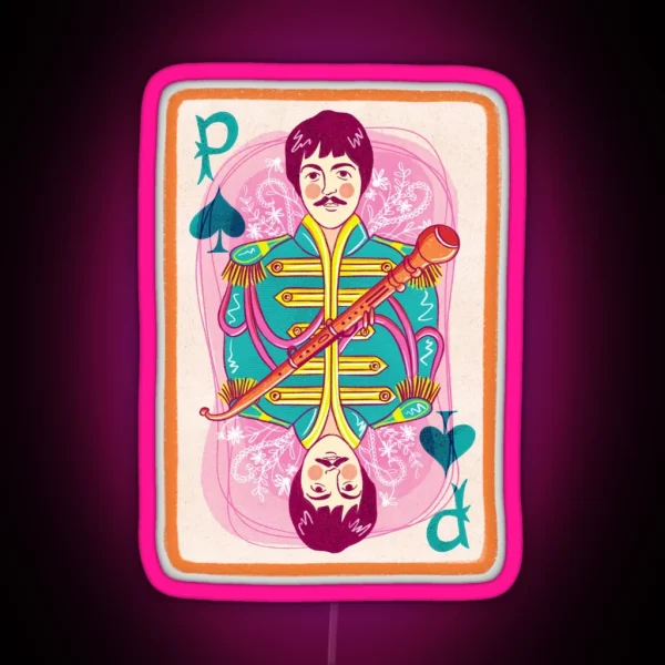 The Beatles Paul Mccartney RGB Neon Sign