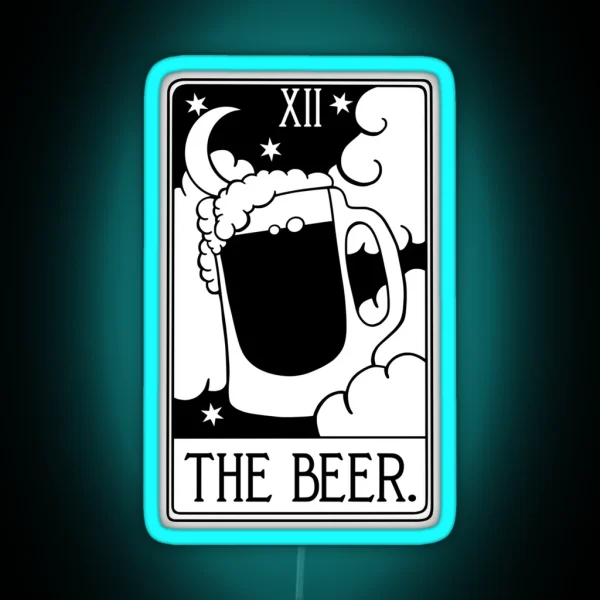 The Beer Tarot Card Funny RGB Neon Sign