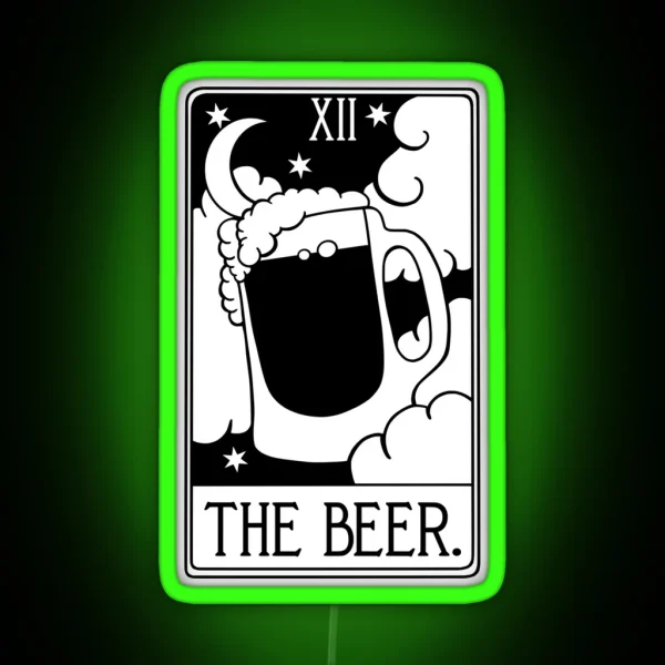 The Beer Tarot Card Funny RGB Neon Sign