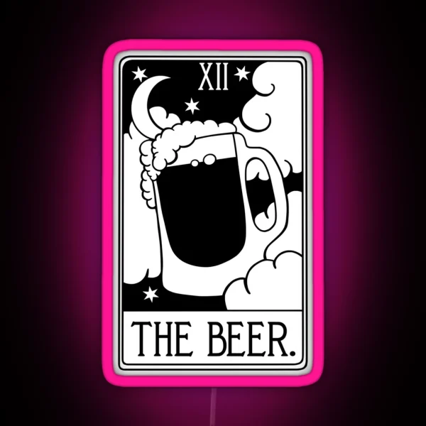 The Beer Tarot Card Funny RGB Neon Sign
