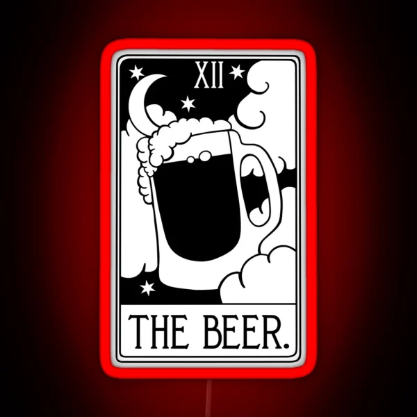 The Beer Tarot Card Funny RGB Neon Sign