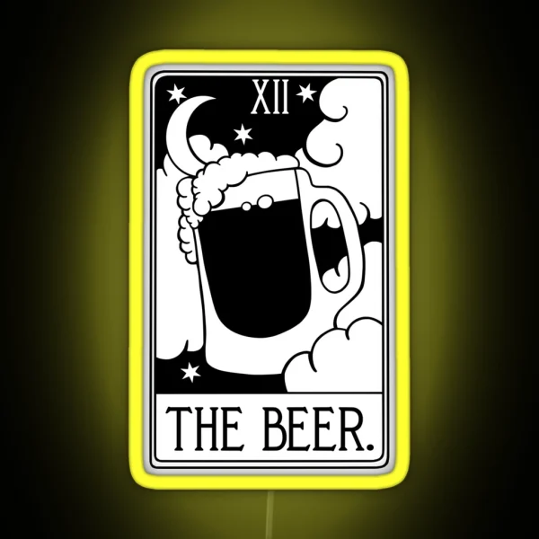 The Beer Tarot Card Funny RGB Neon Sign