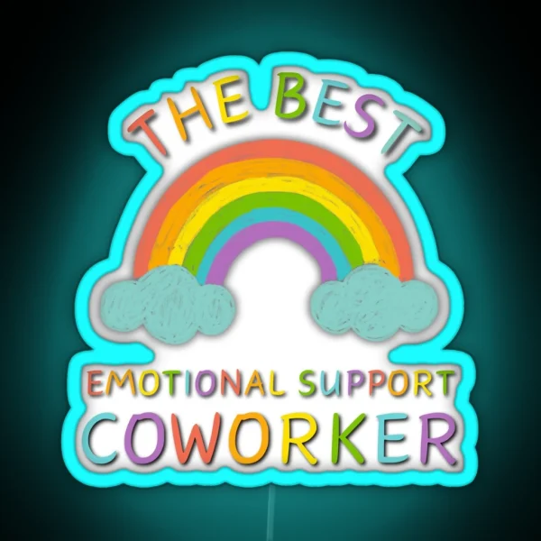 The Best Emotional Support Coworker RGB Neon Sign