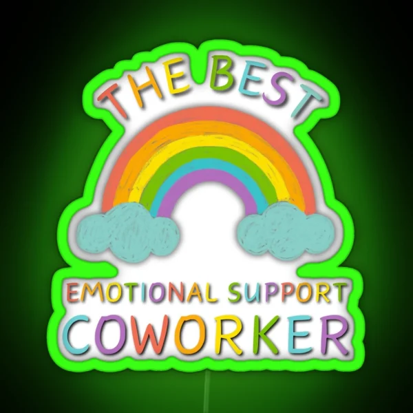 The Best Emotional Support Coworker RGB Neon Sign