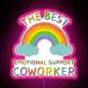 Vibrant Emotional Support Coworker RGB Neon Sign for Office Inspiration
