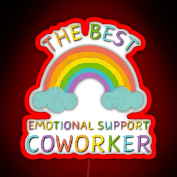 The Best Emotional Support Coworker RGB Neon Sign