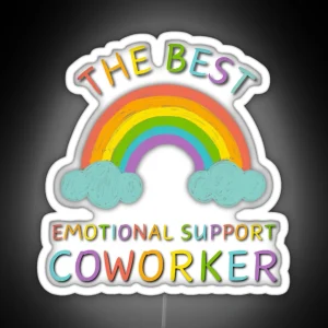 The Best Emotional Support Coworker RGB Neon Sign