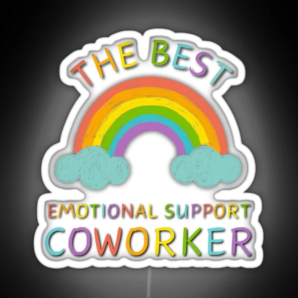 The Best Emotional Support Coworker RGB Neon Sign