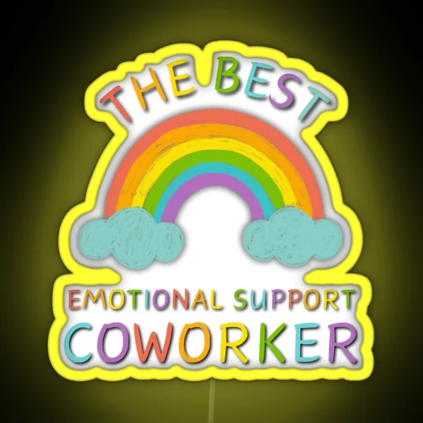 The Best Emotional Support Coworker RGB Neon Sign