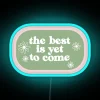 Neon Inspired Motivational Sign with Green and Pink Retro Glowing Letters