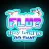 RGB Neon Bird Flu Virus Pandemic Awareness Warning Sign