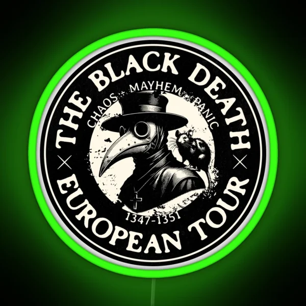 The Black Death European Tour RGB Neon Sign