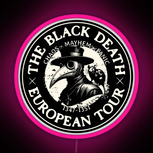 The Black Death European Tour RGB Neon Sign