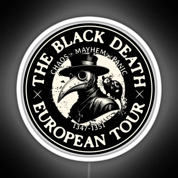 The Black Death European Tour RGB Neon Sign