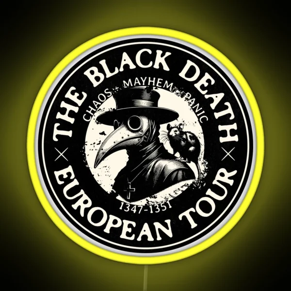 The Black Death European Tour RGB Neon Sign