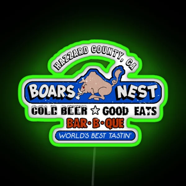 The Boars Nest Hazard County RGB Neon Sign