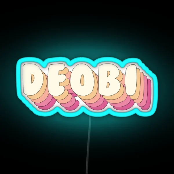 THE BOYZ Deobi Fandom Text Retro Pastel Pink RGB Neon Sign