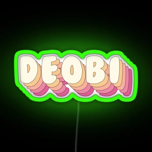 THE BOYZ Deobi Fandom Text Retro Pastel Pink RGB Neon Sign