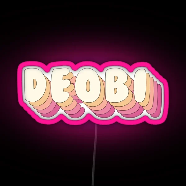 THE BOYZ Deobi Fandom Text Retro Pastel Pink RGB Neon Sign