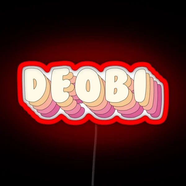 THE BOYZ Deobi Fandom Text Retro Pastel Pink RGB Neon Sign