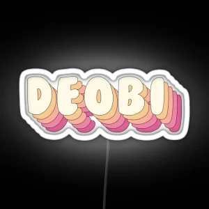 THE BOYZ Deobi Fandom Text Retro Pastel Pink Peach RGB Neon Sign