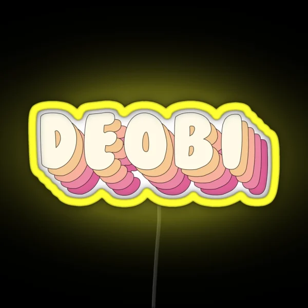THE BOYZ Deobi Fandom Text Retro Pastel Pink RGB Neon Sign