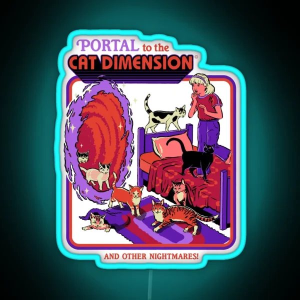 The Cat Dimension RGB Neon Sign