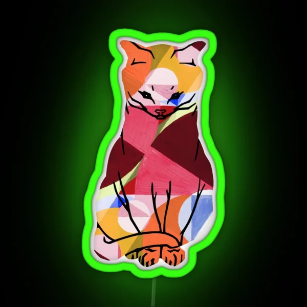 THE CAT Joseph SCHILLINGER Area Broken RGB Neon Sign