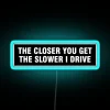 Neon Bumper led Sign with Humorous Warning Message in RGB Color