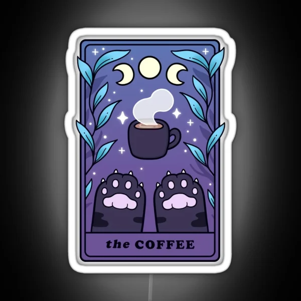 The Coffee Cat Tarot Nikury RGB Neon Sign