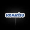 Komatsu Factory Construction Site Sign with Vibrant RGB Neon Lights