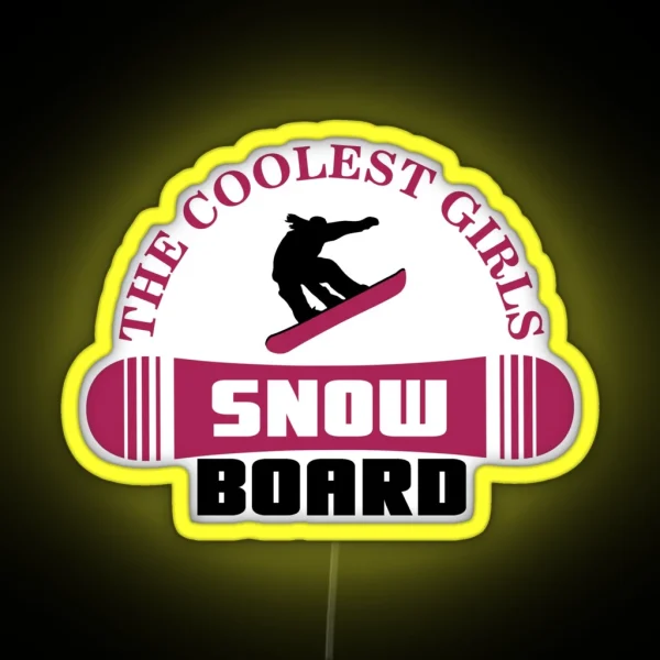 The Coolest Girls Snowboard RGB Neon Sign
