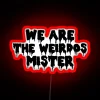 Embracing individuality with vibrant RGB glow, proudly declaring weirdness here.