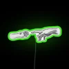 Modern Artistic Home Decor with Neon Biblical Scene Illumination