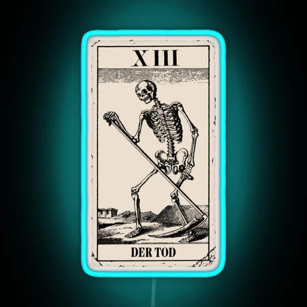 The Death Death Tarot Card RGB Neon Sign