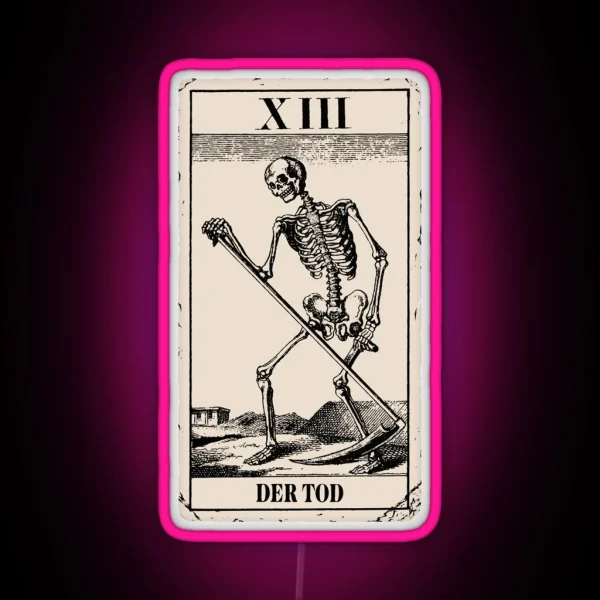 The Death Death Tarot Card RGB Neon Sign