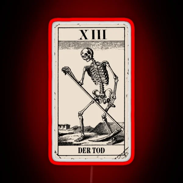 The Death Death Tarot Card RGB Neon Sign