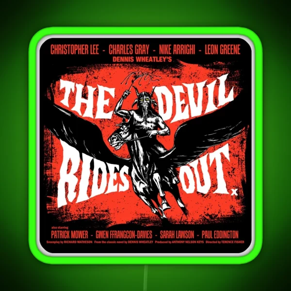 THE DEVIL RIDES OUT RGB Neon Sign