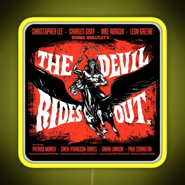 THE DEVIL RIDES OUT RGB Neon Sign
