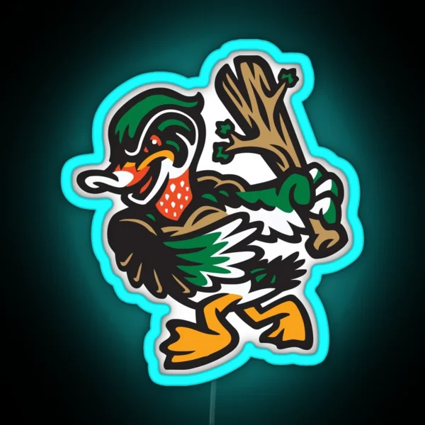 The Down East Wood Ducks 2 RGB Neon Sign