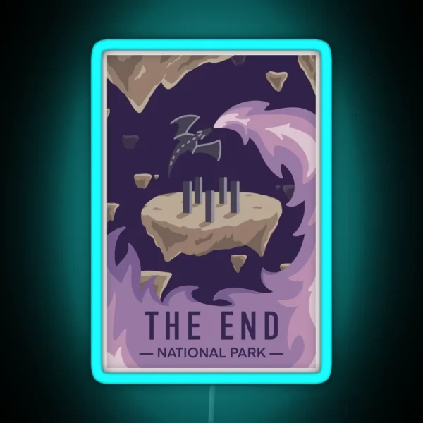 The End Minecraft National Park RGB Neon Sign