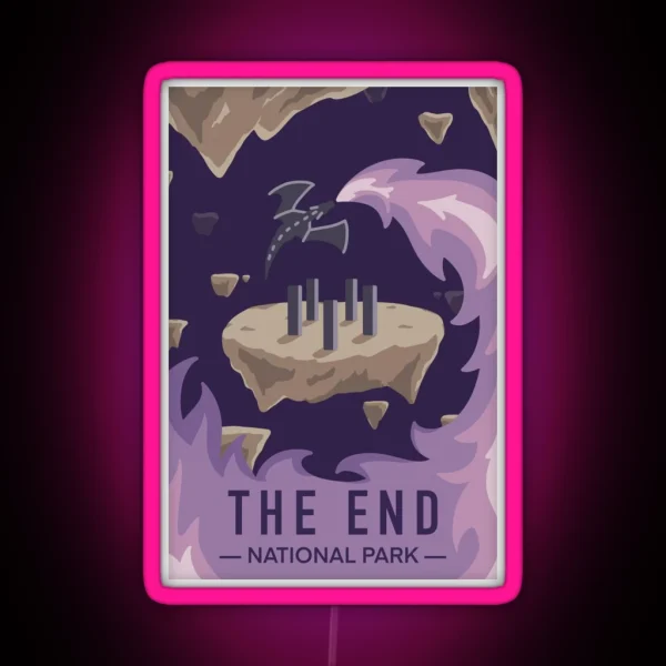 The End Minecraft National Park RGB Neon Sign