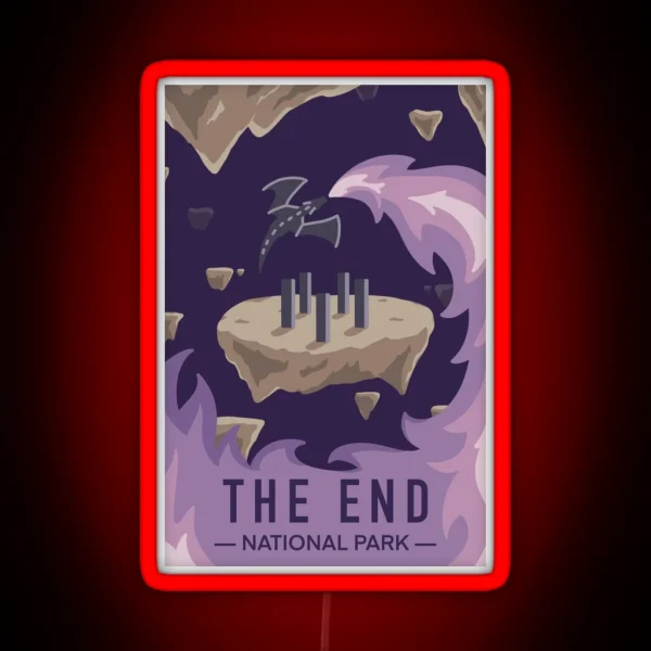 The End Minecraft National Park RGB Neon Sign
