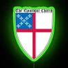 Unique Episcopal Church Shield Symbol Neon Sign Decoration for Interior Spaces