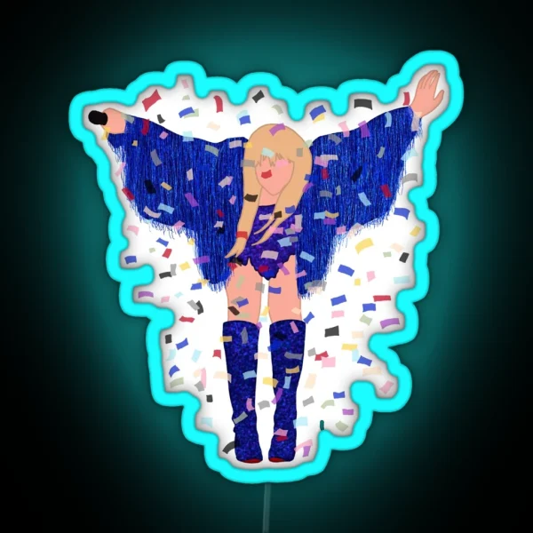 The Eras Tour Blue Jacket RGB Neon Sign