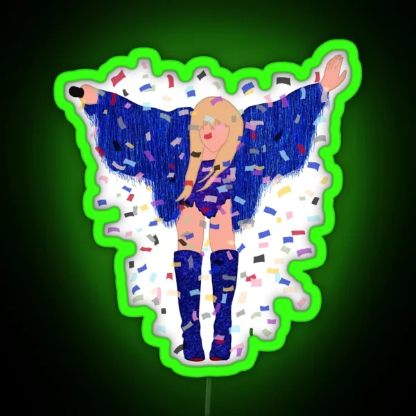 The Eras Tour Blue Jacket RGB Neon Sign