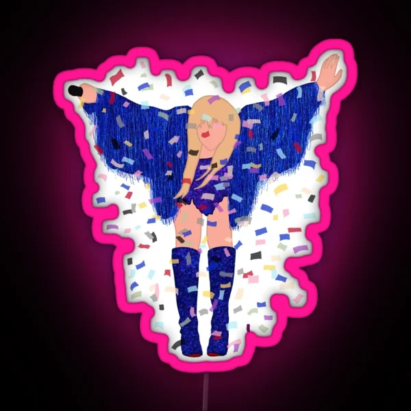 The Eras Tour Blue Jacket RGB Neon Sign