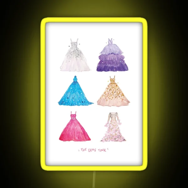 The Eras Tour Speak Now Era Dresses RGB Neon Sign