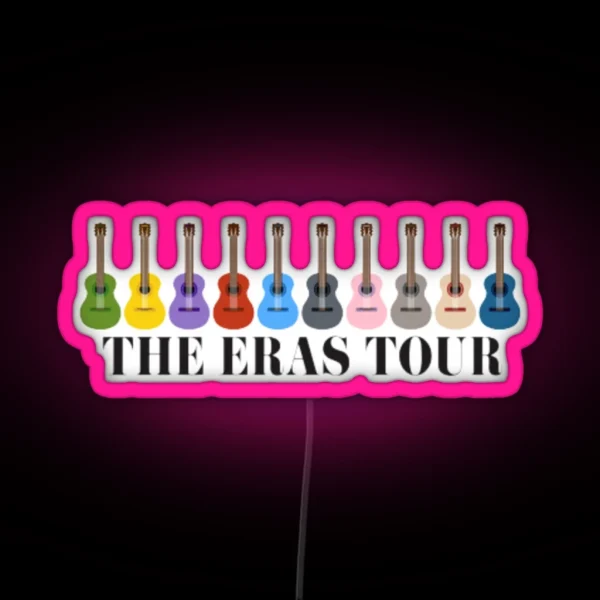 The Eras Tour With Colorful Guitars Taylor Swift RGB Neon Sign