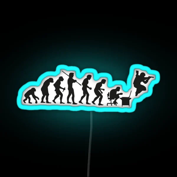 The Evolution Of Bunny Hop RGB Neon Sign